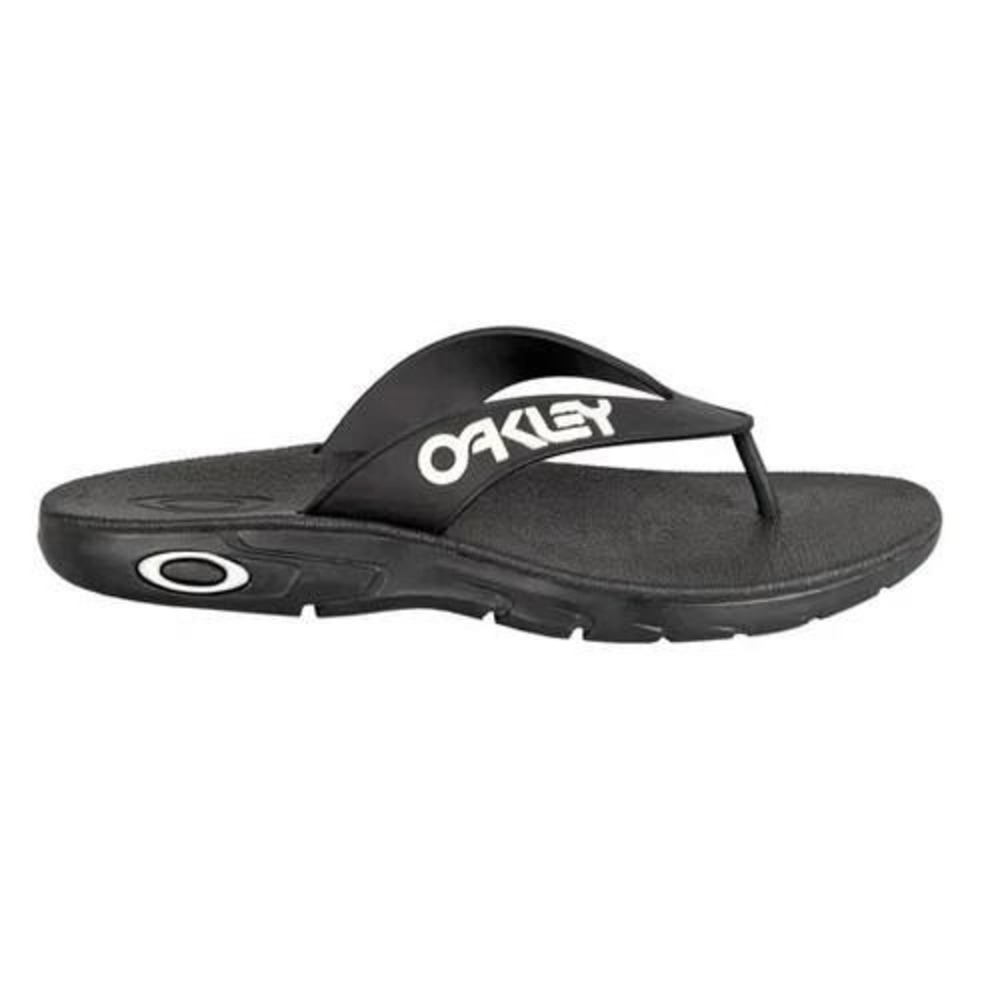 Oakley B1B Flip Flops Mens Size 11 Blackout New Sporty Casual Sandals - Picture 3 of 7